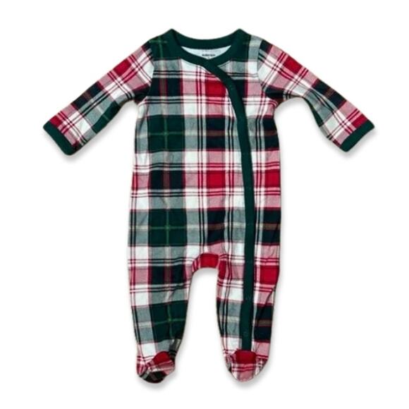 Nordstrom Footed Sleeper Plaid Pattern Button Snap Closure Multicolor 3M NWOT - Picture 1 of 7